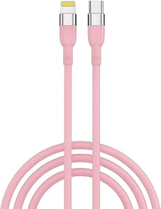 BYWORLD Original USB C to iP Cable, Fast Charging Cable Power Delivery(PD) 22W, 1 Meter, 2.4A Charging Cable, Data Transfer, Compatible with iPhone iPad iPod (Pink)