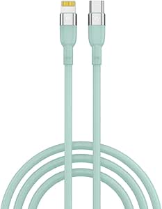 BYWORLD Original USB C to iP Cable, Fast Charging Cable Power Delivery(PD) 22W, 1 Meter, 2.4A Charging Cable, Data Transfer, Compatible with iPhone iPad iPod (Green)