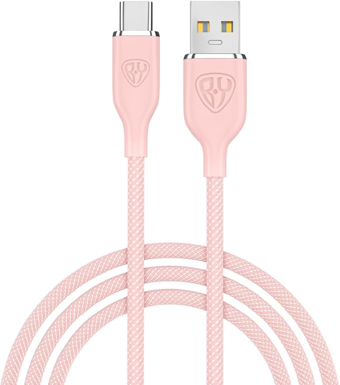 BYWORLD Original USB A to USB C Cable, Type C Fast Charging Cable QC3.0, Data Transfer Cable, Type C Cable,1 Meter, Compatible with most USB-C devices (Pink)