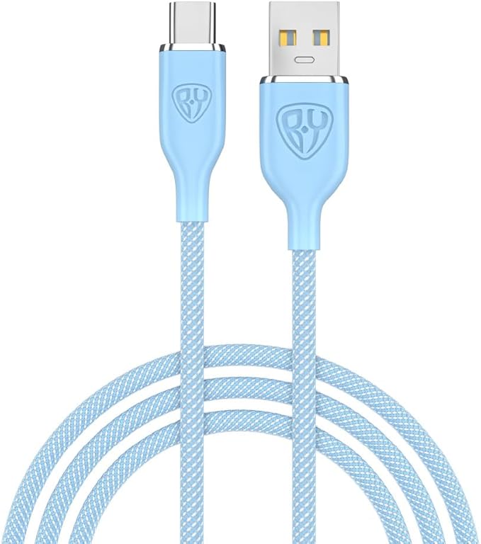 BYWORLD Original USB A to USB C Cable, Type C Fast Charging Cable QC3.0, Data Transfer Cable, Type C Cable,1 Meter, Compatible with most USB-C devices (Blue)