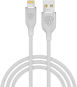 BYWORLD USB A - iP Cable 1M, 2.4A, QC3.0 Charging and Data Transfer (Grey)